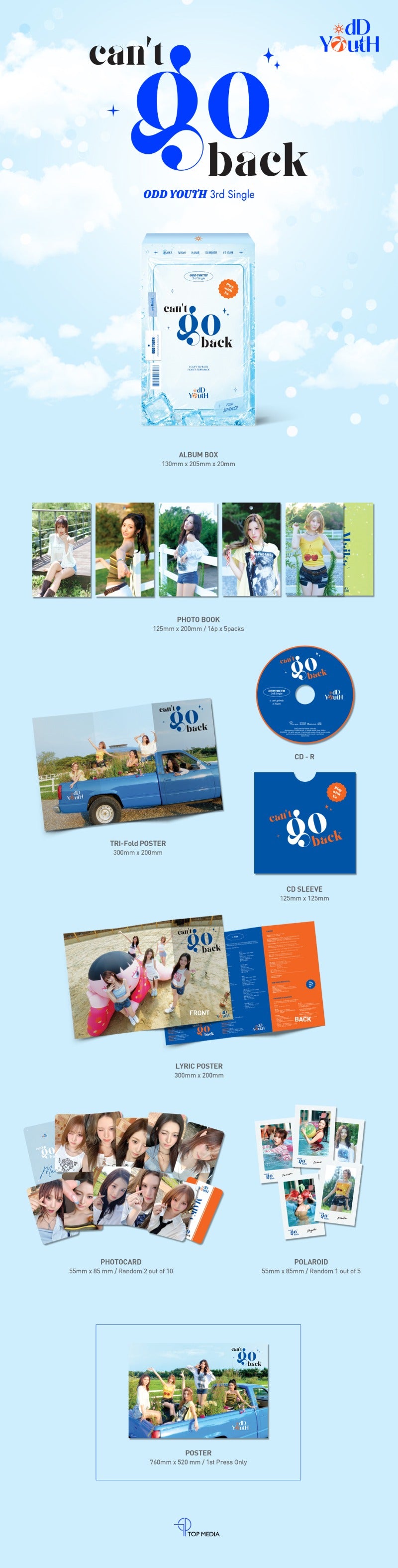 ODD YOUTH 3rd Single Album [can't go back]